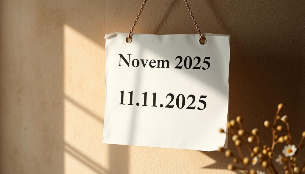 A serene November calendar page, its edges gently weathered, hanging against a muted, earthy backdrop. Soft natural lighting filters in, casting warm, golden tones across the paper's surface. The date "11.11.2025" is prominently displayed, the numerals elegant and timeless. Delicate floral accents border the page, hinting at the seasonal transition. The overall composition conveys a sense of tranquility and timeless tradition, setting the stage for the day's events in Ukraine. A serene November calendar page, its edges gently weathered, hanging against a muted, earthy backdrop. Soft natural lighting filters in, casting warm, golden tones across the paper's surface. The date "11.11.2025" is prominently displayed, the numerals elegant and timeless. Delicate floral accents border the page, hinting at the seasonal transition. The overall composition conveys a sense of tranquility and timeless tradition, setting the stage for the day's events in Ukraine.