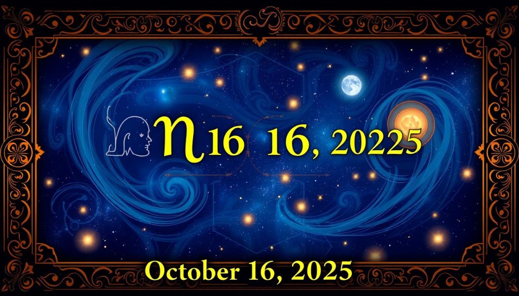 A visually striking illustration of the astrological zodiac symbols, depicting the horoscope for October 16, 2025. A detailed, ornate border frames the central design, evoking a sense of mysticism and tradition. The zodiac signs are rendered in a bold, stylized manner, each with its own distinct personality and color scheme. The background features a starry night sky, with swirling celestial patterns and glowing celestial bodies, creating a sense of cosmic wonder. Soft, warm lighting illuminates the scene, casting a contemplative and introspective mood. The overall composition is balanced and harmonious, inviting the viewer to delve into the insights and predictions of this astrological forecast. A visually striking illustration of the astrological zodiac symbols, depicting the horoscope for October 16, 2025. A detailed, ornate border frames the central design, evoking a sense of mysticism and tradition. The zodiac signs are rendered in a bold, stylized manner, each with its own distinct personality and color scheme. The background features a starry night sky, with swirling celestial patterns and glowing celestial bodies, creating a sense of cosmic wonder. Soft, warm lighting illuminates the scene, casting a contemplative and introspective mood. The overall composition is balanced and harmonious, inviting the viewer to delve into the insights and predictions of this astrological forecast.