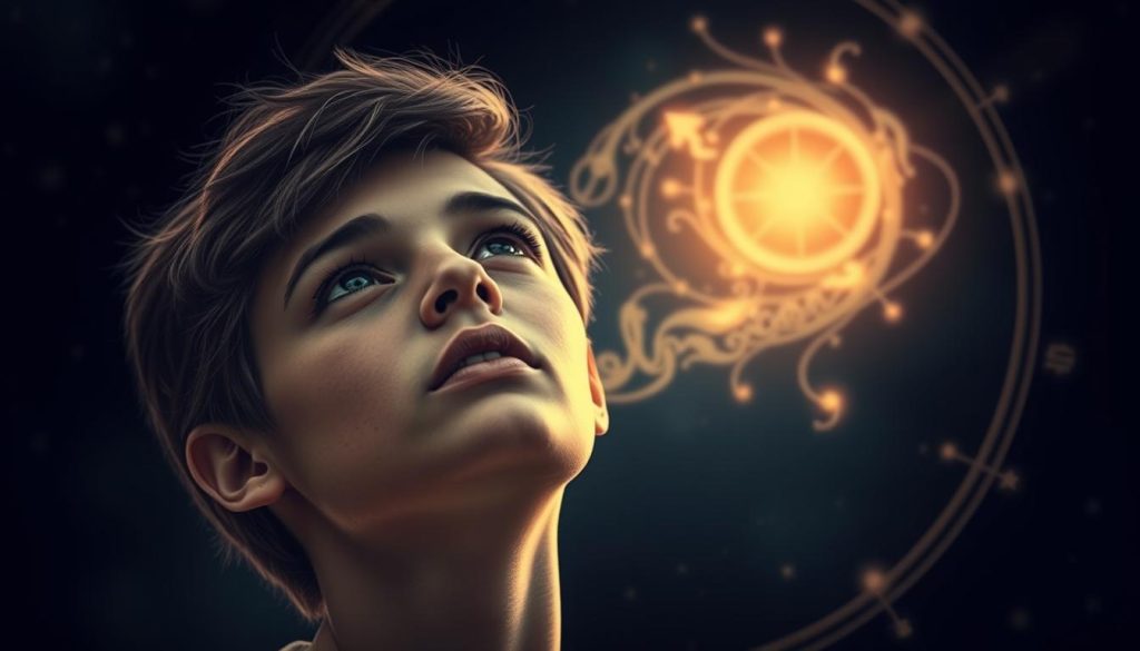 Born in October 2025: a detailed portrait of individuals born on October 29, 2025. A serene, ethereal scene of a young person gazing up at the night sky, illuminated by a soft, warm light. In the background, a swirling, mystical depiction of astrological symbols and numerological patterns, hinting at the unique energies and characteristics of this birthdate. The subject's face is thoughtful, introspective, with an air of quiet confidence and self-awareness. Subtle, muted colors and a dreamlike, contemplative atmosphere convey the depth and complexity of those born on this day. The overall composition strikes a balance between the individual and the cosmic, reflecting the section's focus on personality, compatibility, totems, and numerology. Born in October 2025: a detailed portrait of individuals born on October 29, 2025. A serene, ethereal scene of a young person gazing up at the night sky, illuminated by a soft, warm light. In the background, a swirling, mystical depiction of astrological symbols and numerological patterns, hinting at the unique energies and characteristics of this birthdate. The subject's face is thoughtful, introspective, with an air of quiet confidence and self-awareness. Subtle, muted colors and a dreamlike, contemplative atmosphere convey the depth and complexity of those born on this day. The overall composition strikes a balance between the individual and the cosmic, reflecting the section's focus on personality, compatibility, totems, and numerology.
