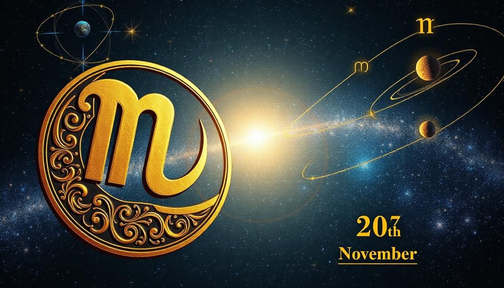 A detailed astrological illustration depicting the zodiac sign for November 27th, 2025. In the foreground, a large, ornate zodiac symbol representing the sign fills the frame, rendered in a metallic gold finish with intricate engraved patterns. The middle ground features a shimmering, star-filled night sky, with the crescent moon prominently displayed. In the background, a series of celestial bodies and planetary alignments are visible, creating a sense of cosmic harmony. The overall composition conveys a mystical, otherworldly atmosphere, perfectly suited to illustrate the astrology-focused section of the article. A detailed astrological illustration depicting the zodiac sign for November 27th, 2025. In the foreground, a large, ornate zodiac symbol representing the sign fills the frame, rendered in a metallic gold finish with intricate engraved patterns. The middle ground features a shimmering, star-filled night sky, with the crescent moon prominently displayed. In the background, a series of celestial bodies and planetary alignments are visible, creating a sense of cosmic harmony. The overall composition conveys a mystical, otherworldly atmosphere, perfectly suited to illustrate the astrology-focused section of the article.