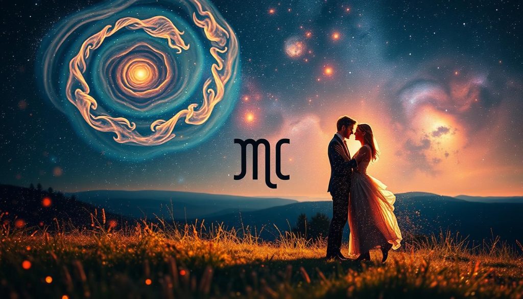 Мітологічною астрологічною зоною спричиняє Scorpio zodiac sign. У передовій, живописний scorpion creature emerges з темряви, її ненавмисні шпильки та відомий тайг поїжджає до strike. іншісвітло зоряне. У Background, starry night sky swirls with cosmic energy, hinting at deep mysteries and hidden powers associated with this enigmatic astrological sign. симетрична, створюючи visually striking і conceptually rich representation of astrological mythology і культурна legacy of Scorpio sign.