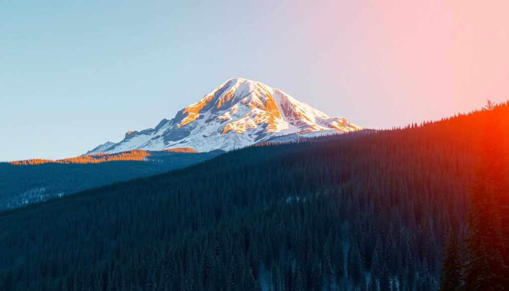 A serene winter landscape depicting the energy of Capricorn in January. In the foreground, a majestic mountain peak stands tall, its snow-capped summit glowing under the warm light of the rising sun. In the middle ground, a dense evergreen forest stretches out, its dark green hues contrasted by the delicate white of fresh snowfall. In the background, a clear sky fades from deep blue to vibrant golden hues, creating a sense of tranquility and power. The scene conveys the determined, hardworking spirit of Capricorn, with a focus on the harmony between nature's strength and its graceful beauty. A serene winter landscape depicting the energy of Capricorn in January. In the foreground, a majestic mountain peak stands tall, its snow-capped summit glowing under the warm light of the rising sun. In the middle ground, a dense evergreen forest stretches out, its dark green hues contrasted by the delicate white of fresh snowfall. In the background, a clear sky fades from deep blue to vibrant golden hues, creating a sense of tranquility and power. The scene conveys the determined, hardworking spirit of Capricorn, with a focus on the harmony between nature's strength and its graceful beauty.