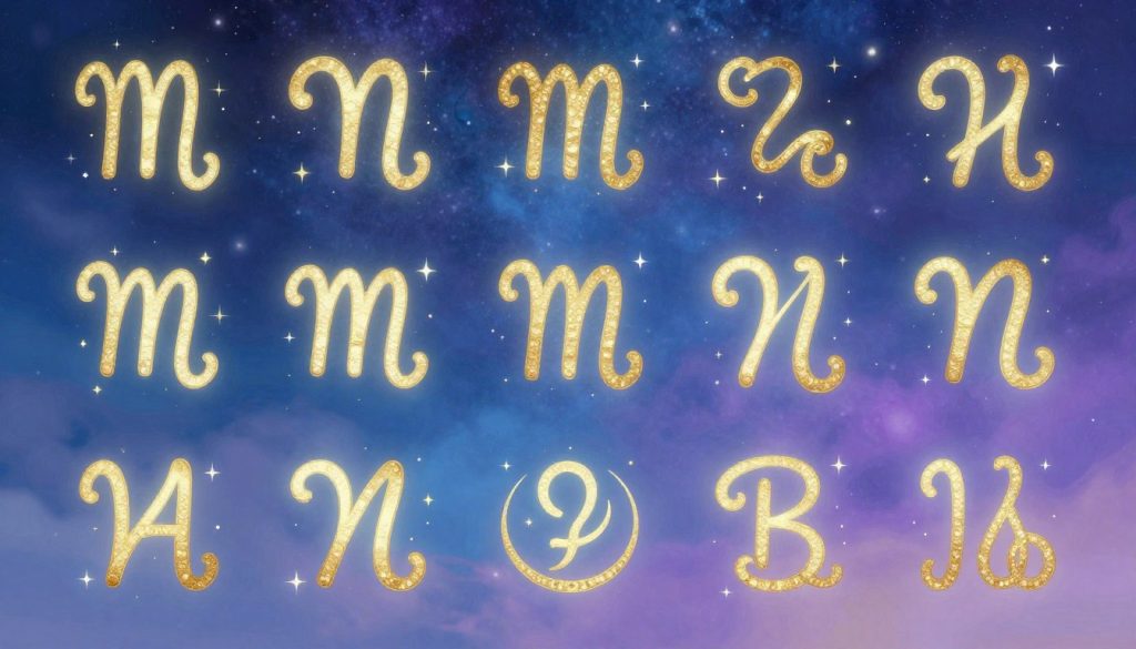 A beautifully illustrated representation of the zodiac signs, showcasing their main characteristics. In the foreground, each of the twelve zodiac symbols is delicately adorned with corresponding astrological elements, like stars and celestial bodies, creating a mystical ambiance. The middle section features a vibrant color palette, blending shades of blue, purple, and gold to evoke a sense of wonder and exploration. The background is soft and blurred, suggesting a night sky filled with twinkling stars, enhancing the astrological theme. The lighting is ethereal, casting a gentle glow on each sign, highlighting their unique traits like passion, intelligence, and creativity. The mood is enchanting and introspective, inviting the viewer to reflect on the influence of the zodiac in their lives.