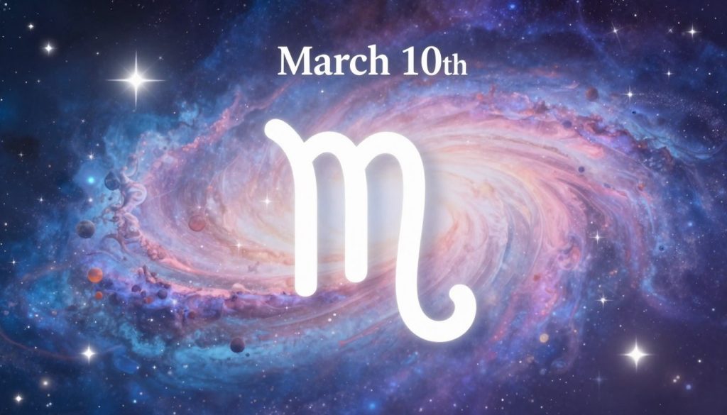 A creatively designed symbol representing the astrological sign for March 10th, incorporating elements like stars and celestial bodies. In the foreground, feature a beautifully rendered zodiac emblem that embodies traits associated with this date, such as creativity, compassion, and resilience. The middle layer should showcase a dreamy cosmic landscape with soft pastel colors—blues, purples, and pinks—blending together to create an ethereal background of swirling galaxies and twinkling stars. Use soft, diffused lighting to add a magical glow to the scene, highlighting the zodiac symbol. Capture the image from a slightly elevated angle to provide depth and perspective, evoking a sense of wonder and exploration of the universe. The overall mood should be inspirational and introspective, inviting viewers to connect with the astrological significance of the date. A creatively designed symbol representing the astrological sign for March 10th, incorporating elements like stars and celestial bodies. In the foreground, feature a beautifully rendered zodiac emblem that embodies traits associated with this date, such as creativity, compassion, and resilience. The middle layer should showcase a dreamy cosmic landscape with soft pastel colors—blues, purples, and pinks—blending together to create an ethereal background of swirling galaxies and twinkling stars. Use soft, diffused lighting to add a magical glow to the scene, highlighting the zodiac symbol. Capture the image from a slightly elevated angle to provide depth and perspective, evoking a sense of wonder and exploration of the universe. The overall mood should be inspirational and introspective, inviting viewers to connect with the astrological significance of the date.